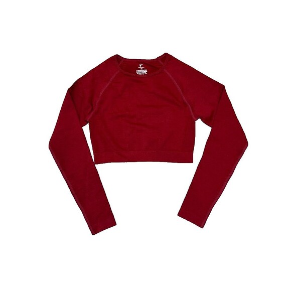 PHERO MOVEMENT Tops - Women’s Seamless Long Sleeve Crop Top Gym Yoga Athleisure Activewear